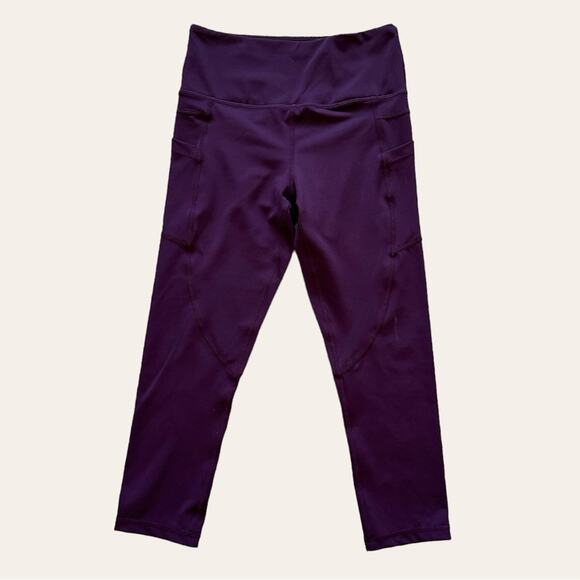 ZYIA Active Dark Purple Crop Leggings - Picture 3 of 5